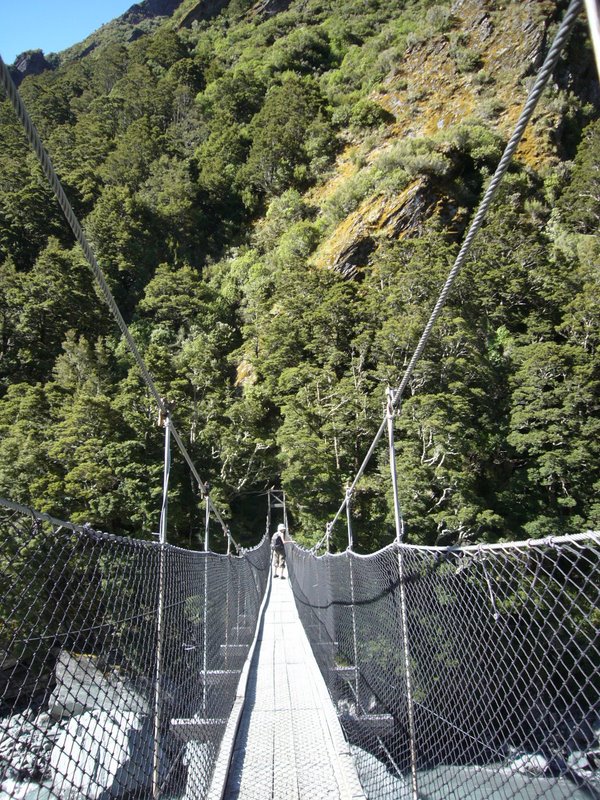 So we cross the bridge